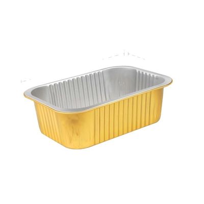 맞춤 주문 전 구부러진 가장자리 1800ml 정사각형 알루미늄 포일 식품 컨테이너